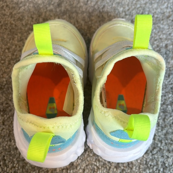 Nike React Presto Volt Yellow Toddler Sneakers 5C - Picture 7 of 11